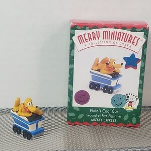 Hallmark Keepsake Ornament Mickey And Co Pluto Coal Car Mickey Express 1998